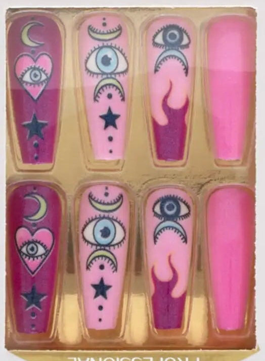 Eye & Moon Press On Nails